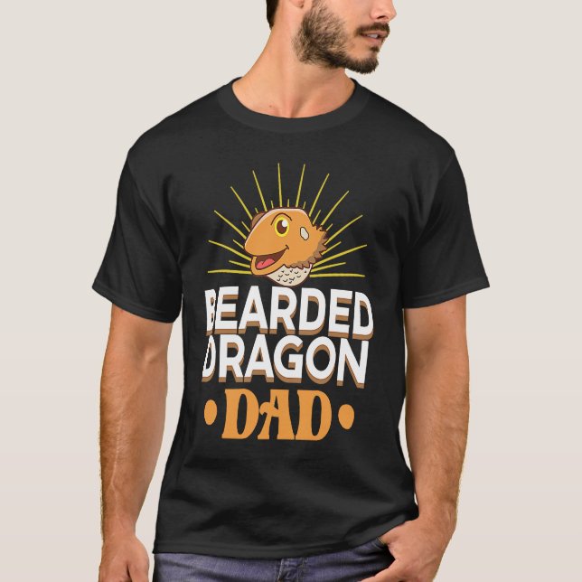 Bearded Dragon  Dad Reptiles Pet Reptile Owner Gra T-Shirt (Front)