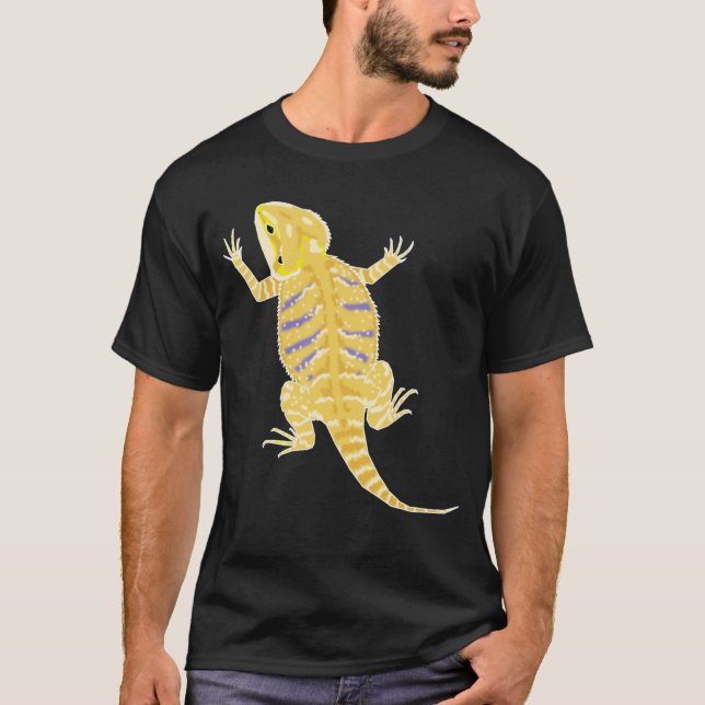 Bearded Dragon (dark bkg colours) shirt (Front)