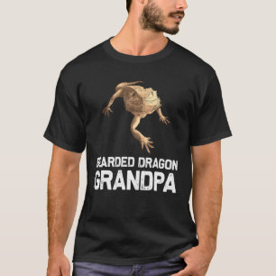 Bearded Dragon For Grandpa Papa Lizard Pet Animal T-Shirt