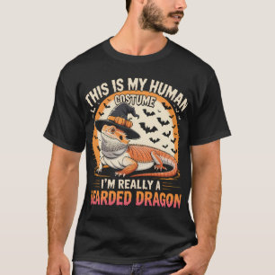 Bearded Dragon Funny Halloween Costume Art T-Shirt