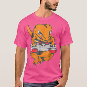 Bearded Dragon Gamer Boys Kids Video Game Players T-Shirt