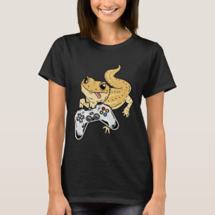 Bearded Dragon Gamer Video Games Lizard Reptile Ga T-Shirt