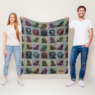 Bearded Dragon Gift Blanket, Cosy Reptile Lover Fleece Blanket