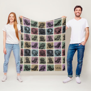 Bearded Dragon Gift Blanket, Cosy Reptile Lover Fleece Blanket