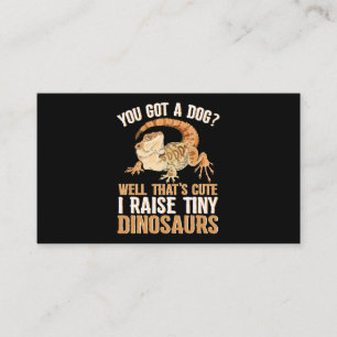 Bearded Dragon Gift Men Women Funny I Raise Tiny D Business Card