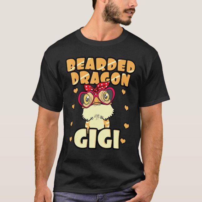 Bearded Dragon Gigi Pogona Owner Reptile Gigi Moth T-Shirt (Front)