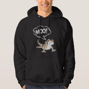 Bearded Dragon Goes Moo Think Its A Cow Farm Hoodie