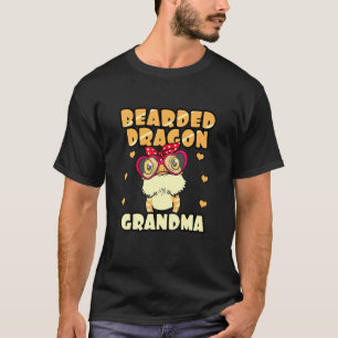 Bearded Dragon Grandma Pogona Reptile Grandma Moth T-Shirt