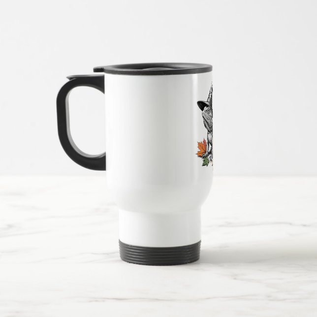 Bearded Dragon Halloween Art Travel Mug (Left)