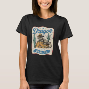 Bearded Dragon Hearder Vintage Cowboy Style Lizard T-Shirt