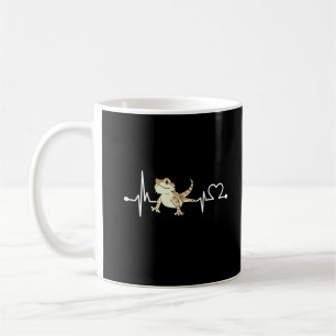Bearded Dragon Heartbeat Funny Animal Coffee Mug