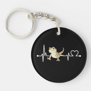 Bearded Dragon Heartbeat Funny Animal Key Ring