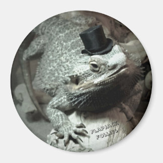 Bearded Dragon in a Top Hat Magnet
