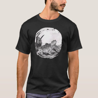 Bearded Dragon In Desert Reptile Animal Graphi T-Shirt