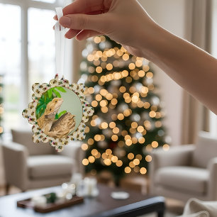 Bearded Dragon Insect Pattern Personalised  Tree Decoration Card