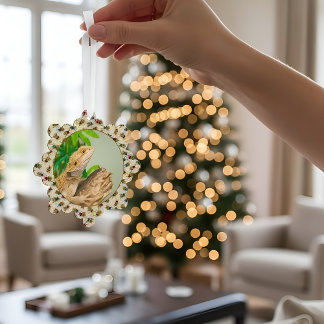 Bearded Dragon Insect Pattern Personalised Tree Decoration Card