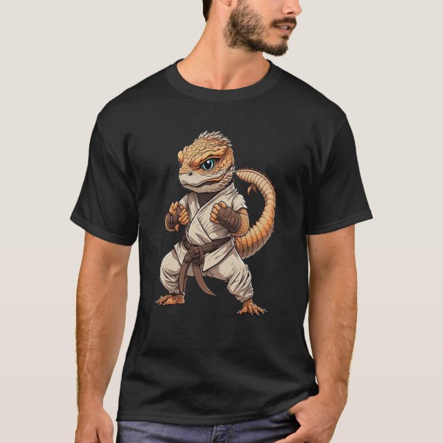 Bearded Dragon Judo Kickboxing Wrestling Karate Ma T-Shirt (Front)