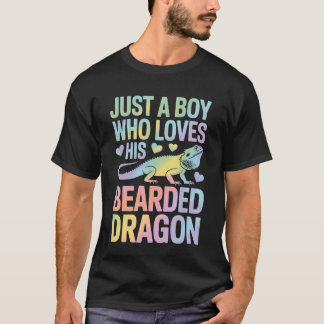 Bearded Dragon Just A Boy Who Loves His Bearded Dr T-Shirt