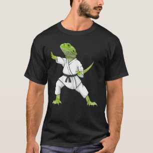 Bearded Dragon Karate Lizard Reptile Animal Austra T-Shirt