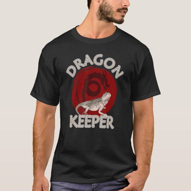 Bearded Dragon Keeper  Reptile Animal  Graphic T-Shirt (Front)