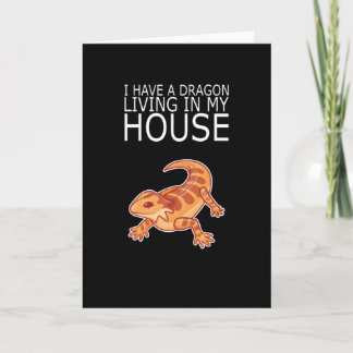 Bearded Dragon LIVING MY HOUSE Lizard Reptil Gift Card