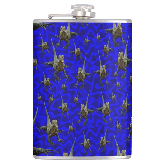 Bearded Dragon Lizard, Hip Flask (Front)