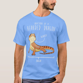 Bearded Dragon Lizard Reptile Anatomy T-Shirt