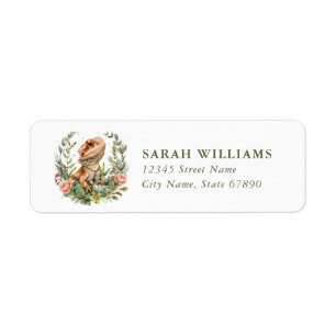 Bearded Dragon Lizard Return Address Labels
