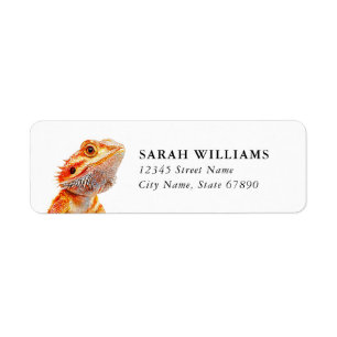 Bearded Dragon Lizard Return Address Labels