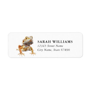 Bearded Dragon Lizard Return Address Labels