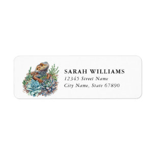 Bearded Dragon Lizard Return Address Labels