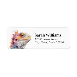 Bearded Dragon Lizard Return Address Labels
