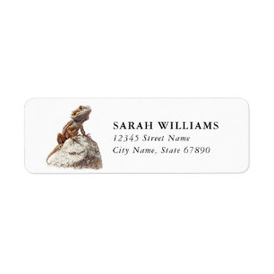Bearded Dragon Lizard Return Address Labels