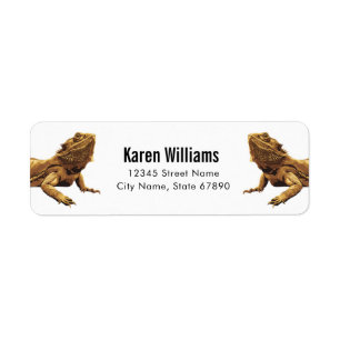 Bearded Dragon Lizard Return Address Labels