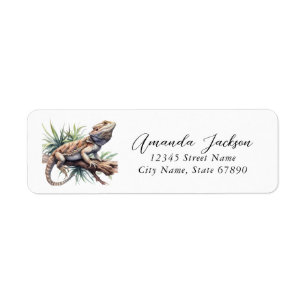 Bearded Dragon Lizard Return Address Labels