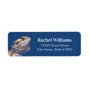 Bearded Dragon Lizard Return Address Labels