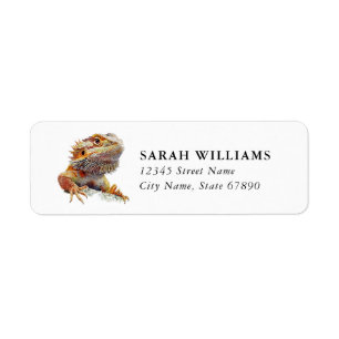 Bearded Dragon Lizard Return Address Labels