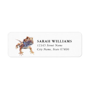 Bearded Dragon Lizard Return Address Labels