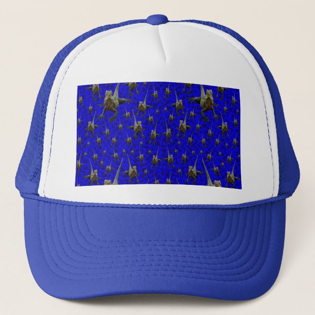 Bearded Dragon Lizard, Truckers Hat (Front)