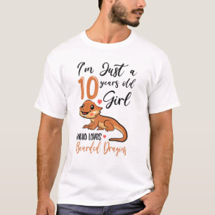 Bearded Dragon Lovers 10Th Birthday Girl B-Day 10 T-Shirt