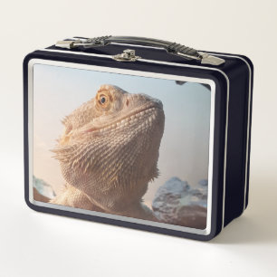 Bearded Dragon Metal Lunch Box