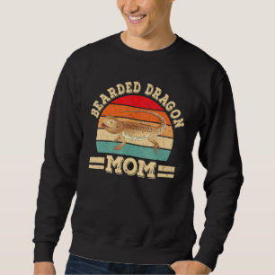Bearded Dragon Mom Lizard Reptile Retro Women Sweatshirt