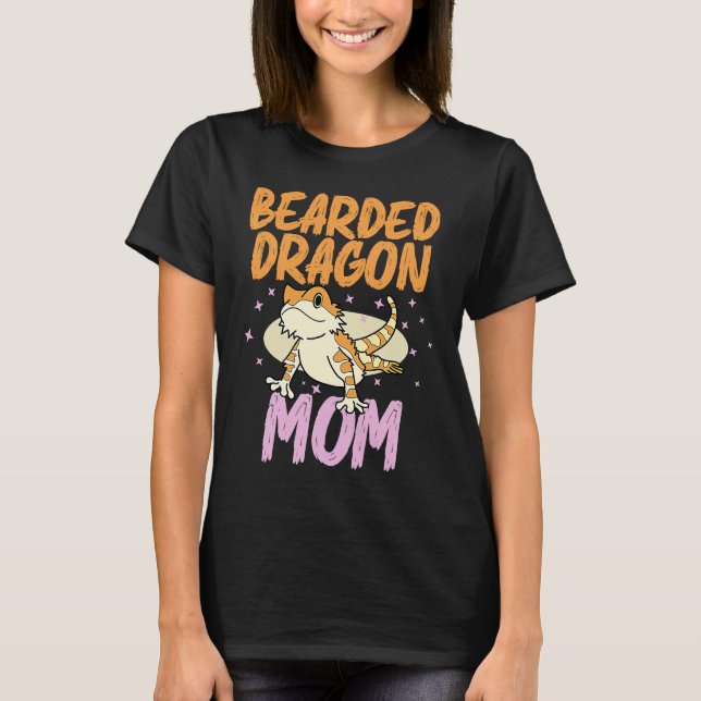 Bearded Dragon  Mom Reptiles Pet Reptile Owner Gra T-Shirt (Front)