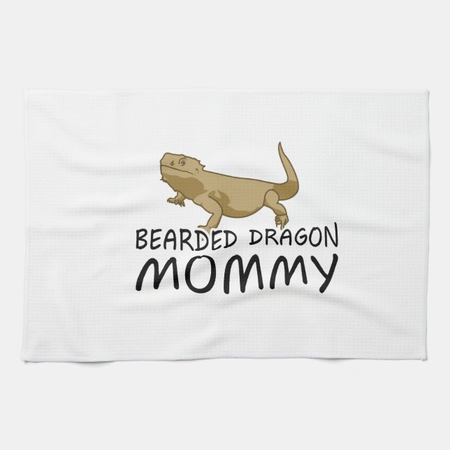 Bearded Dragon Mummy Tea Towel (Horizontal)