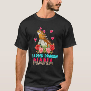 Bearded Dragon Nana Cute Flowers Bearded Dragon T-Shirt