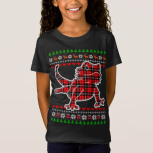 Bearded Dragon Plaid Ugly Christmas Pajama Cute X- T-Shirt