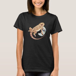 Bearded Dragon Playing Video Game Reptiles Pagona  T-Shirt