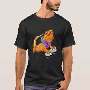 Bearded Dragon Playing Video Games Gamer Boy Men T-Shirt