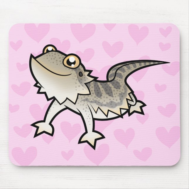 Bearded Dragon / Rankin Dragon Love Mouse Mat (Front)