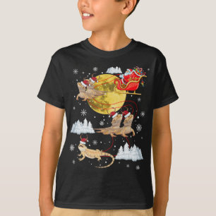 Bearded Dragon Reindeer Christmas Pajama Santa Xma T-Shirt
